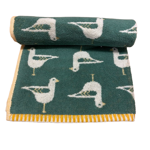 Bellissimo Green Seagull Jacquard Cotton Towel