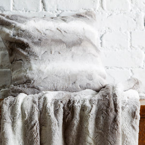 Faux fur shop grey cushion